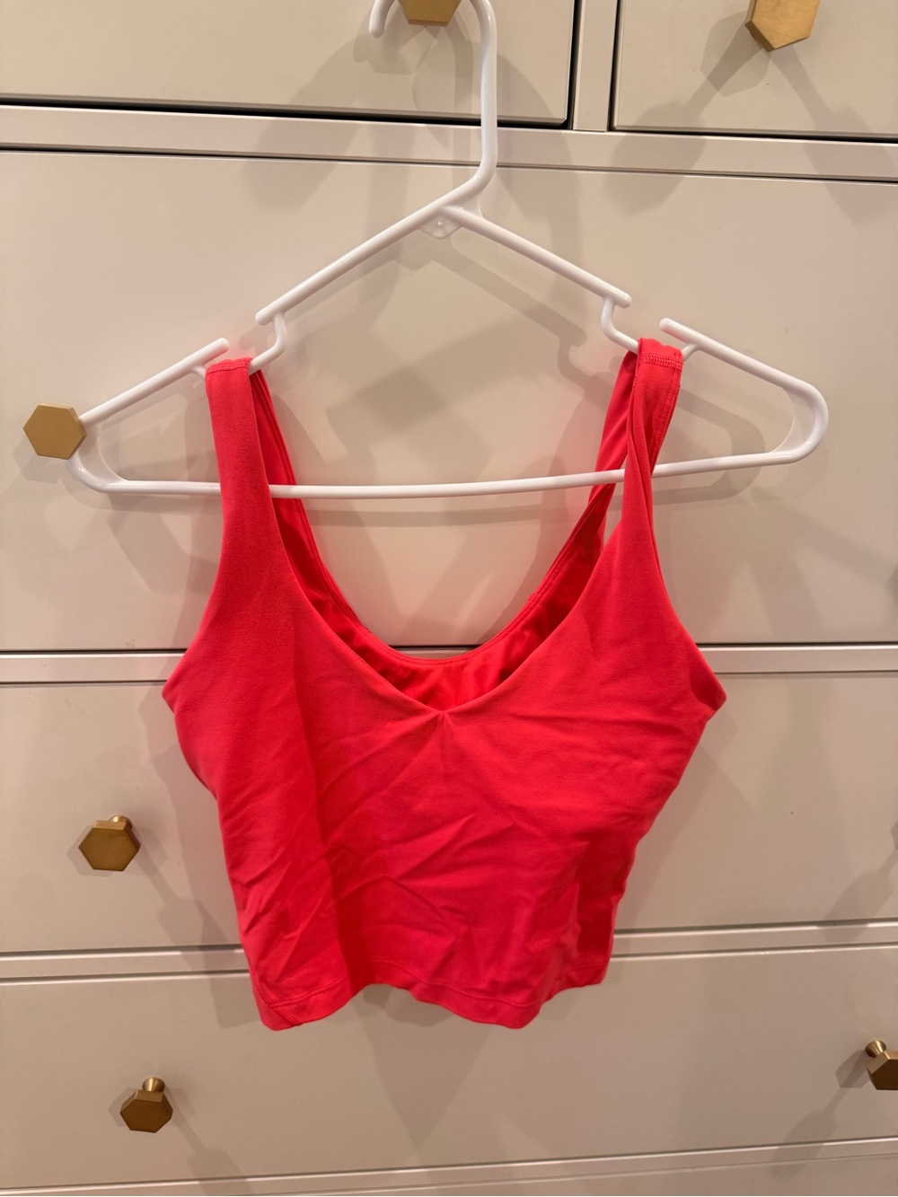 lululemon athletica Bright Coral Pink Scoop Neck Tank